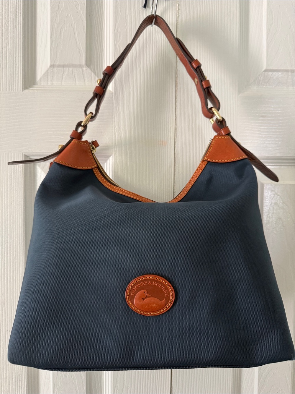 Dooney & Bourke Navy Nylon Large Erica